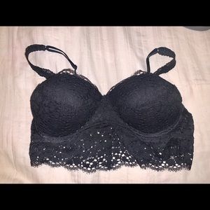 VS Push-up Black Lacy Bralette